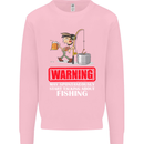 Start Talking About Fishing Funny Fisherman Mens Sweatshirt Jumper Light Pink