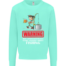 Start Talking About Fishing Funny Fisherman Mens Sweatshirt Jumper Peppermint