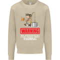 Start Talking About Fishing Funny Fisherman Mens Sweatshirt Jumper Sand