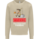 Start Talking About Fishing Funny Fisherman Mens Sweatshirt Jumper Sand