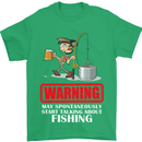 Start Talking About Fishing Funny Fisherman Mens T-Shirt Cotton Gildan Irish Green