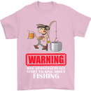 Start Talking About Fishing Funny Fisherman Mens T-Shirt Cotton Gildan Light Pink