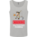 Start Talking About Fishing Funny Fisherman Mens Vest Tank Top Sports Grey