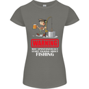 Start Talking About Fishing Funny Fisherman Womens Petite Cut T-Shirt Charcoal