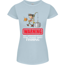 Start Talking About Fishing Funny Fisherman Womens Petite Cut T-Shirt Light Blue
