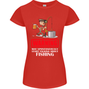 Start Talking About Fishing Funny Fisherman Womens Petite Cut T-Shirt Red