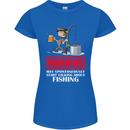 Start Talking About Fishing Funny Fisherman Womens Petite Cut T-Shirt Royal Blue