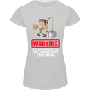 Start Talking About Fishing Funny Fisherman Womens Petite Cut T-Shirt Sports Grey