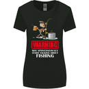 Start Talking About Fishing Funny Fisherman Womens Wider Cut T-Shirt Black