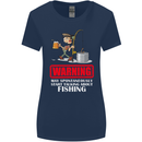 Start Talking About Fishing Funny Fisherman Womens Wider Cut T-Shirt Navy Blue