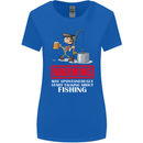 Start Talking About Fishing Funny Fisherman Womens Wider Cut T-Shirt Royal Blue