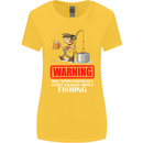 Start Talking About Fishing Funny Fisherman Womens Wider Cut T-Shirt Yellow