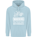 Start Talking About Motorbikes Funny Biker Childrens Kids Hoodie Light Blue