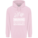 Start Talking About Motorbikes Funny Biker Childrens Kids Hoodie Light Pink
