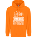 Start Talking About Motorbikes Funny Biker Childrens Kids Hoodie Orange