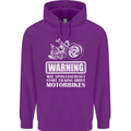 Start Talking About Motorbikes Funny Biker Childrens Kids Hoodie Purple