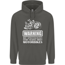Start Talking About Motorbikes Funny Biker Childrens Kids Hoodie Storm Grey