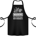 Start Talking About Motorbikes Funny Biker Cotton Apron 100% Organic Black