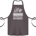 Start Talking About Motorbikes Funny Biker Cotton Apron 100% Organic Dark Grey