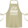 Start Talking About Motorbikes Funny Biker Cotton Apron 100% Organic Khaki
