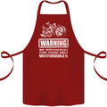 Start Talking About Motorbikes Funny Biker Cotton Apron 100% Organic Maroon