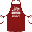 Start Talking About Motorbikes Funny Biker Cotton Apron 100% Organic Maroon