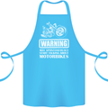Start Talking About Motorbikes Funny Biker Cotton Apron 100% Organic Turquoise