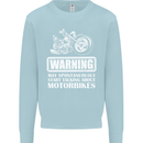 Start Talking About Motorbikes Funny Biker Kids Sweatshirt Jumper Light Blue
