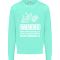Start Talking About Motorbikes Funny Biker Kids Sweatshirt Jumper Peppermint