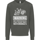 Start Talking About Motorbikes Funny Biker Kids Sweatshirt Jumper Storm Grey