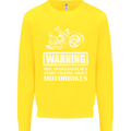 Start Talking About Motorbikes Funny Biker Kids Sweatshirt Jumper Yellow