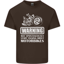 Start Talking About Motorbikes Funny Biker Kids T-Shirt Childrens Chocolate