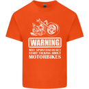 Start Talking About Motorbikes Funny Biker Kids T-Shirt Childrens Orange