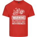 Start Talking About Motorbikes Funny Biker Kids T-Shirt Childrens Red
