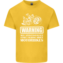 Start Talking About Motorbikes Funny Biker Kids T-Shirt Childrens Yellow