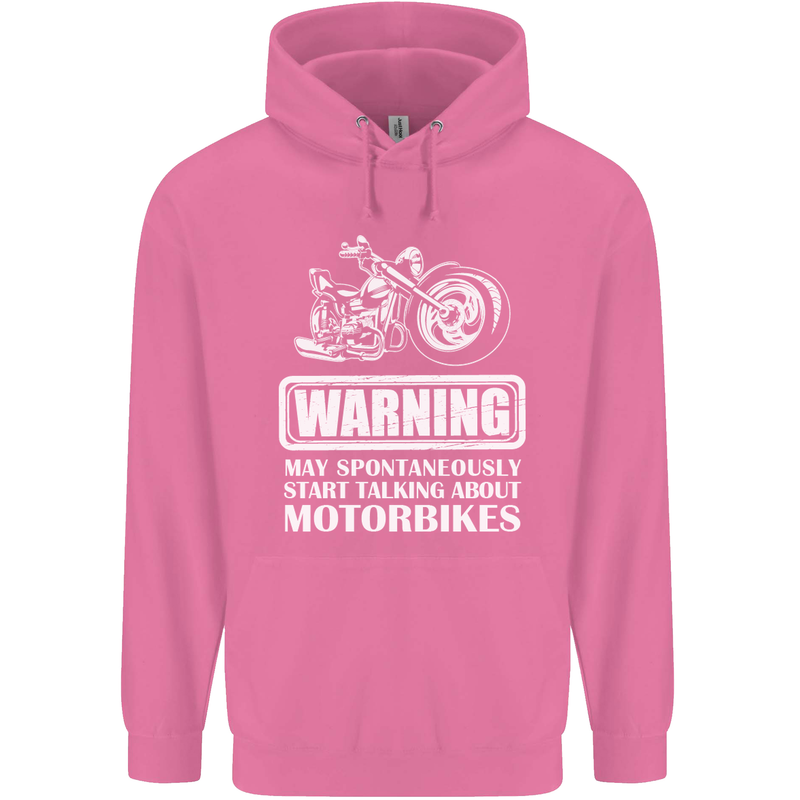 Start Talking About Motorbikes Funny Biker Mens 80% Cotton Hoodie Azelea
