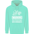 Start Talking About Motorbikes Funny Biker Mens 80% Cotton Hoodie Peppermint