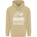 Start Talking About Motorbikes Funny Biker Mens 80% Cotton Hoodie Sand