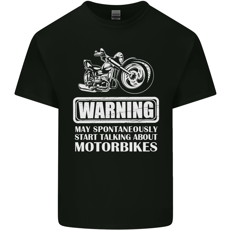 Start Talking About Motorbikes Funny Biker Mens Cotton T-Shirt Tee Top Black