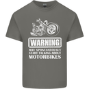 Start Talking About Motorbikes Funny Biker Mens Cotton T-Shirt Tee Top Charcoal