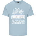 Start Talking About Motorbikes Funny Biker Mens Cotton T-Shirt Tee Top Light Blue