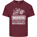 Start Talking About Motorbikes Funny Biker Mens Cotton T-Shirt Tee Top Maroon
