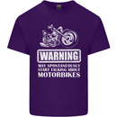 Start Talking About Motorbikes Funny Biker Mens Cotton T-Shirt Tee Top Purple