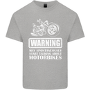 Start Talking About Motorbikes Funny Biker Mens Cotton T-Shirt Tee Top Sports Grey