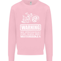 Start Talking About Motorbikes Funny Biker Mens Sweatshirt Jumper Light Pink