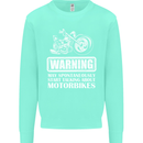 Start Talking About Motorbikes Funny Biker Mens Sweatshirt Jumper Peppermint