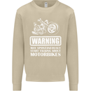 Start Talking About Motorbikes Funny Biker Mens Sweatshirt Jumper Sand
