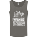Start Talking About Motorbikes Funny Biker Mens Vest Tank Top Charcoal