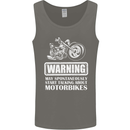 Start Talking About Motorbikes Funny Biker Mens Vest Tank Top Charcoal