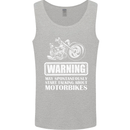 Start Talking About Motorbikes Funny Biker Mens Vest Tank Top Sports Grey